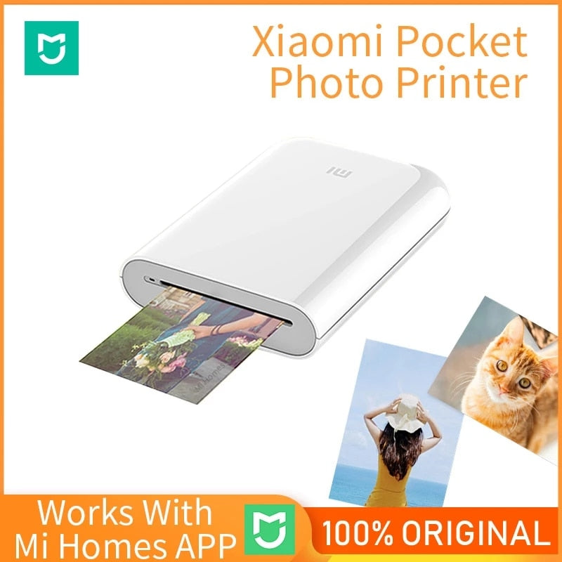 Original Xiaomi Photo Printer Portable Pocket Printers 300dpi Mini